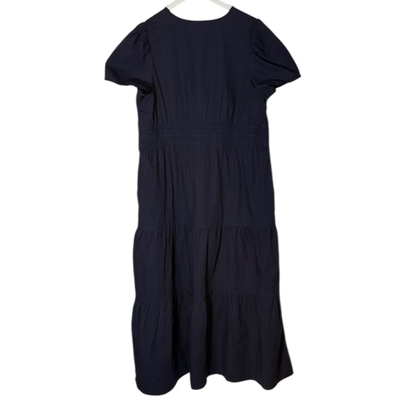 Quince 100% Organic Cotton Poplin Tiered Maxi Dress Navy Size‎ 1X NWT - Picture 5 of 7